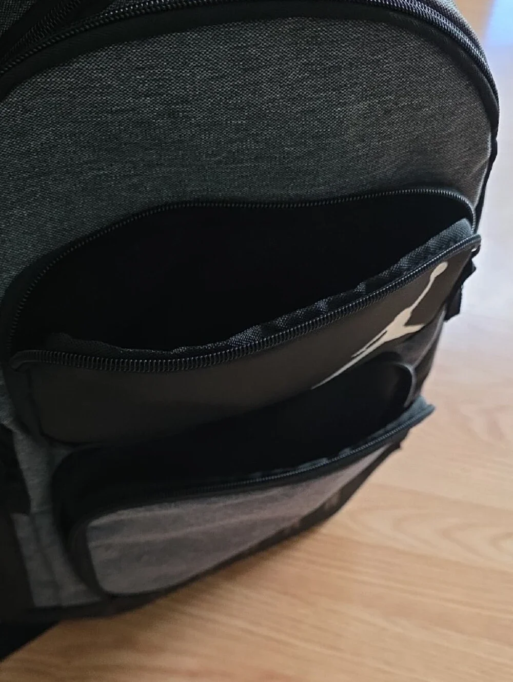 Jordan Grey and Black Men's Backpack with Jumpman Logo